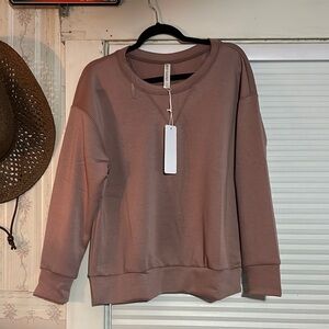 Scarlett Pink Boxy Long Sleeve Sweatshirt
